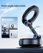 Suport Magnetic pentru Telefon cu Rotire 360°, Suport Auto cu Ventuză - imagine 3